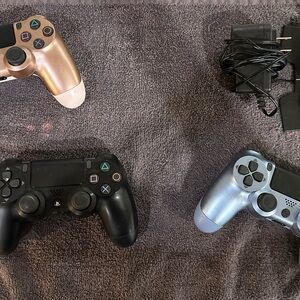 PS4 controllers…one pink and one blue only